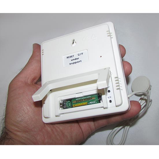باتری گذاری دماسنج و رطوبت سنج دیجیتال سنسور دار سه خانه مدل HTC-2